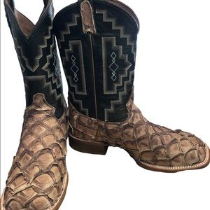 Tony Lama Men’s 8.5 Leviathan Western Boots Square Toe Like New